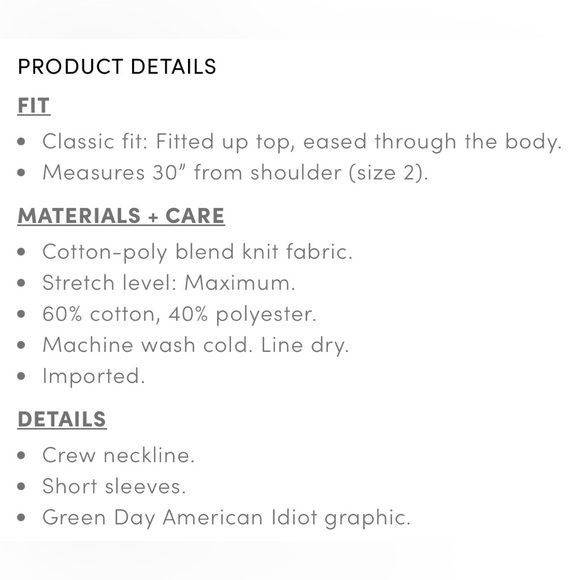 Torrid Green Day American Classic Fit Classic Fit Cotton Tee - Picture 5 of 5